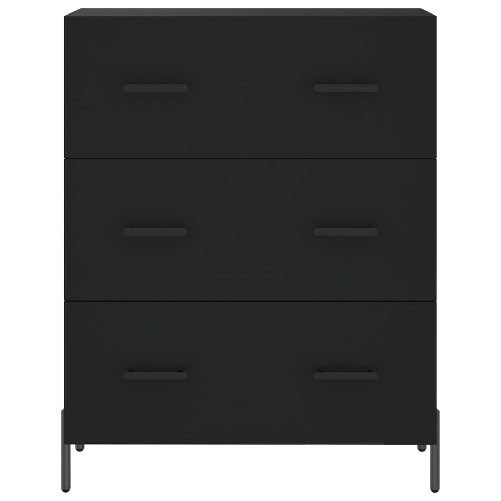 VidaXL Dressoir 69,5x34x90 cm bewerkt hout zwart