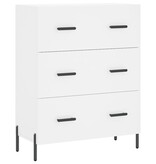 VidaXL Dressoir 69,5x34x90 cm bewerkt hout wit