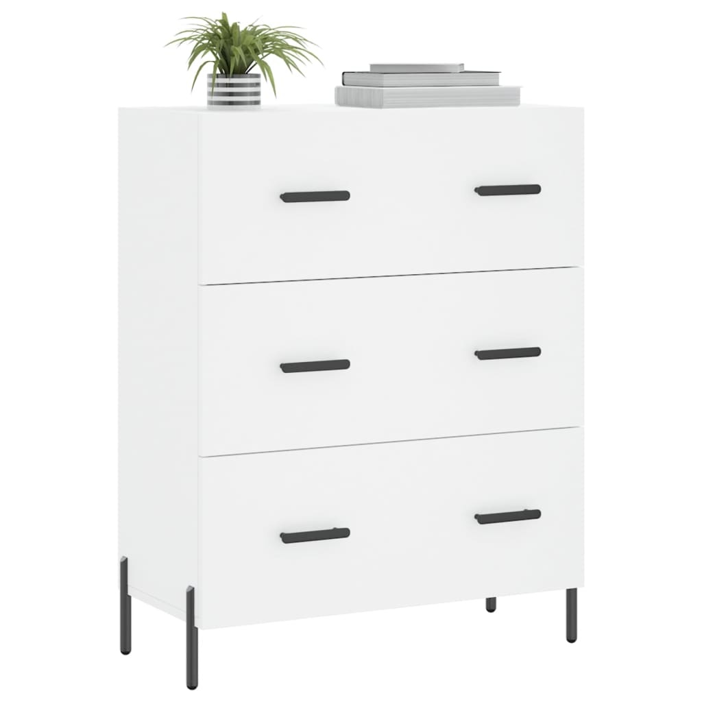 VidaXL Dressoir 69,5x34x90 cm bewerkt hout wit