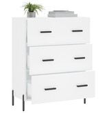 VidaXL Dressoir 69,5x34x90 cm bewerkt hout wit