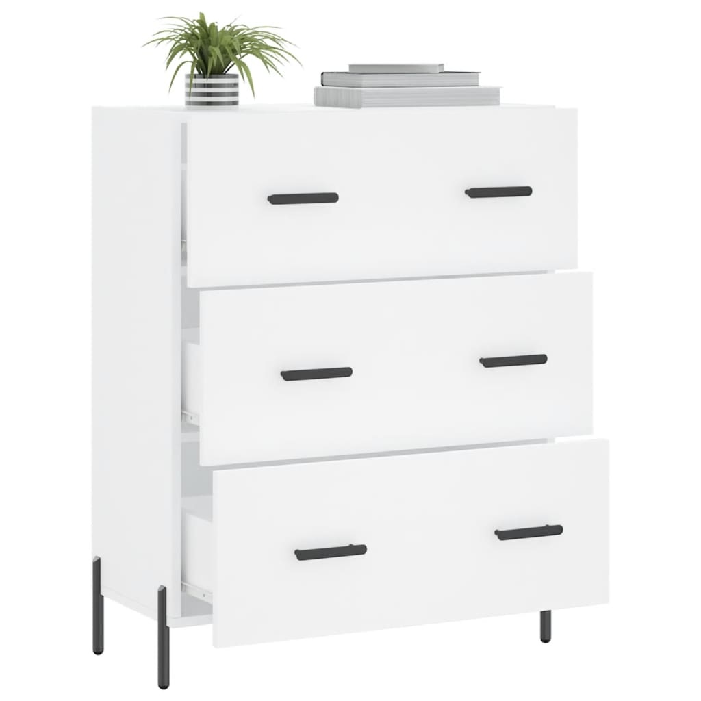 VidaXL Dressoir 69,5x34x90 cm bewerkt hout wit