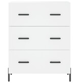 VidaXL Dressoir 69,5x34x90 cm bewerkt hout wit