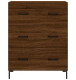 VidaXL Dressoir 69,5x34x90 cm bewerkt hout bruineikenkleurig