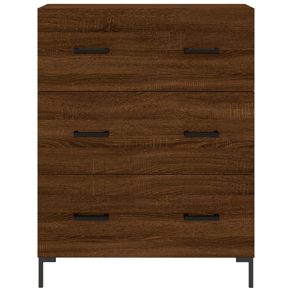 VidaXL Dressoir 69,5x34x90 cm bewerkt hout bruineikenkleurig