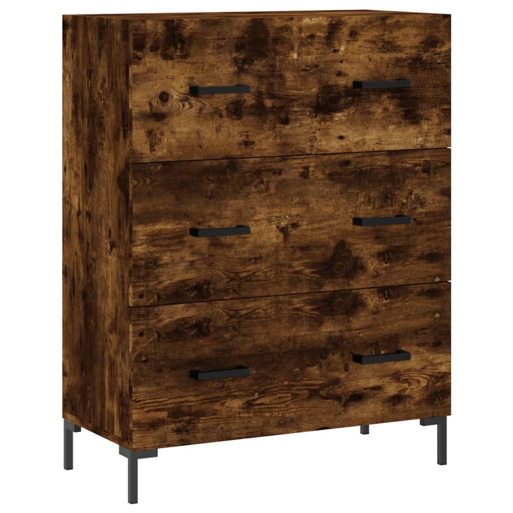 VidaXL Dressoir 69,5x34x90 cm bewerkt hout gerookt eikenkleurig