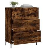 VidaXL Dressoir 69,5x34x90 cm bewerkt hout gerookt eikenkleurig