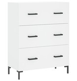 VidaXL Dressoir 69,5x34x90 cm bewerkt hout wit