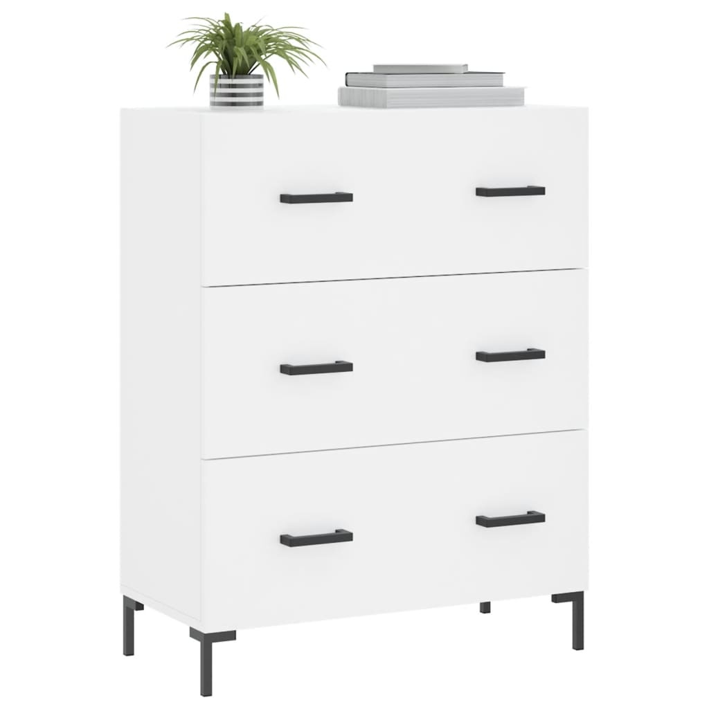 VidaXL Dressoir 69,5x34x90 cm bewerkt hout wit