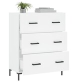 VidaXL Dressoir 69,5x34x90 cm bewerkt hout wit