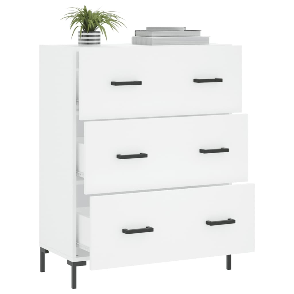 VidaXL Dressoir 69,5x34x90 cm bewerkt hout wit