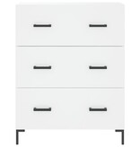 VidaXL Dressoir 69,5x34x90 cm bewerkt hout wit