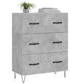 VidaXL Dressoir 69,5x34x90 cm bewerkt hout betongrijs