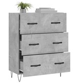 VidaXL Dressoir 69,5x34x90 cm bewerkt hout betongrijs