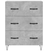 VidaXL Dressoir 69,5x34x90 cm bewerkt hout betongrijs