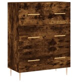 VidaXL Dressoir 69,5x34x90 cm bewerkt hout gerookt eikenkleurig