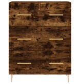 VidaXL Dressoir 69,5x34x90 cm bewerkt hout gerookt eikenkleurig