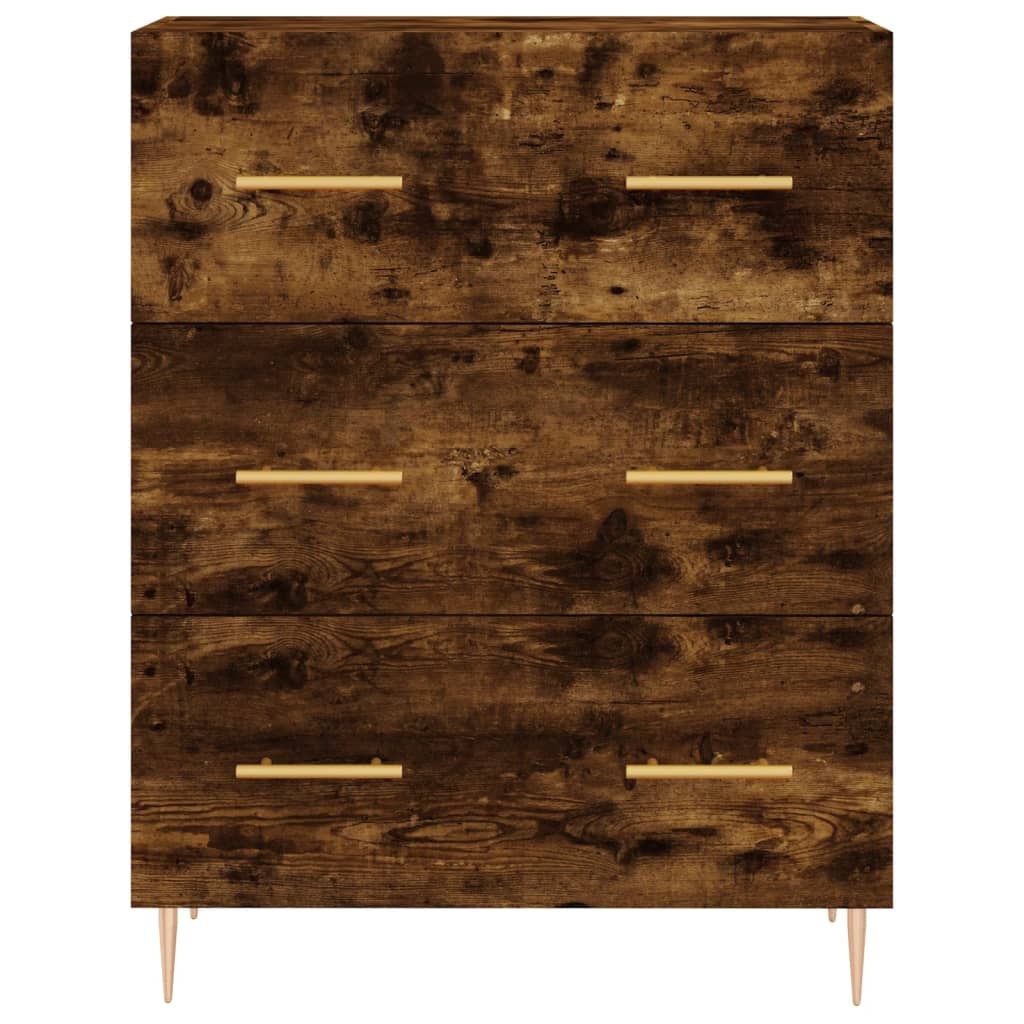 VidaXL Dressoir 69,5x34x90 cm bewerkt hout gerookt eikenkleurig