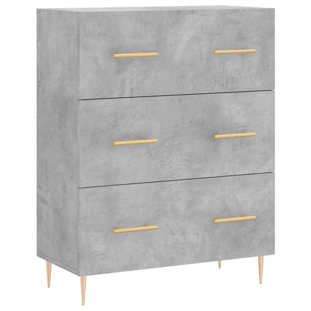 VidaXL Dressoir 69,5x34x90 cm bewerkt hout betongrijs