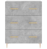 VidaXL Dressoir 69,5x34x90 cm bewerkt hout betongrijs