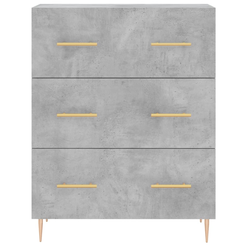 VidaXL Dressoir 69,5x34x90 cm bewerkt hout betongrijs