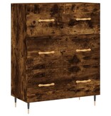 VidaXL Dressoir 69,5x34x90 cm bewerkt hout gerookt eikenkleurig