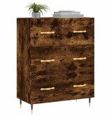 VidaXL Dressoir 69,5x34x90 cm bewerkt hout gerookt eikenkleurig