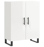 VidaXL Dressoir 69,5x34x90 cm bewerkt hout hoogglans wit