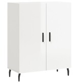 VidaXL Dressoir 69,5x34x90 cm bewerkt hout hoogglans wit