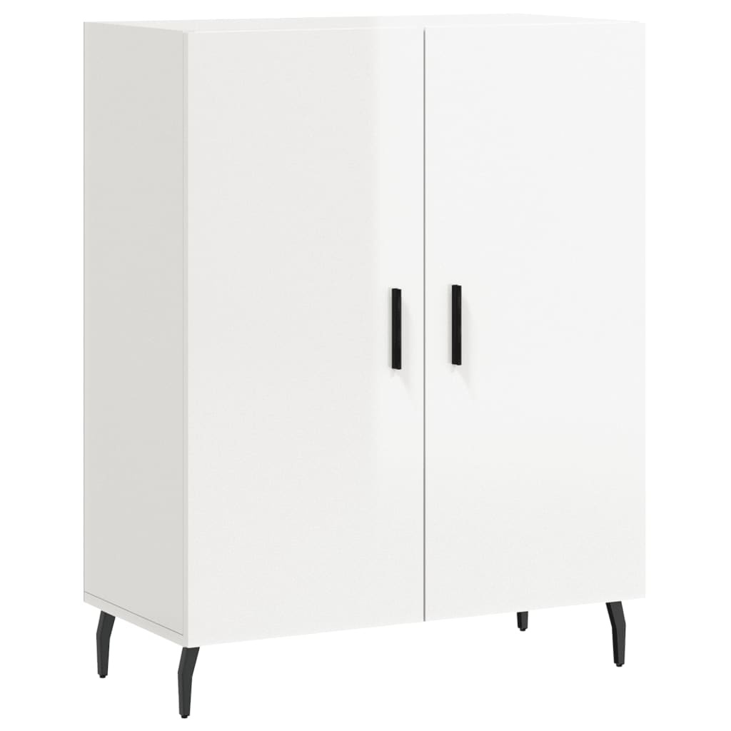 VidaXL Dressoir 69,5x34x90 cm bewerkt hout hoogglans wit