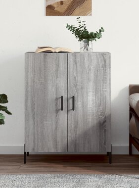 VidaXL Dressoir 69,5x34x90 cm bewerkt hout grijs sonoma eikenkleurig