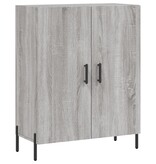 VidaXL Dressoir 69,5x34x90 cm bewerkt hout grijs sonoma eikenkleurig