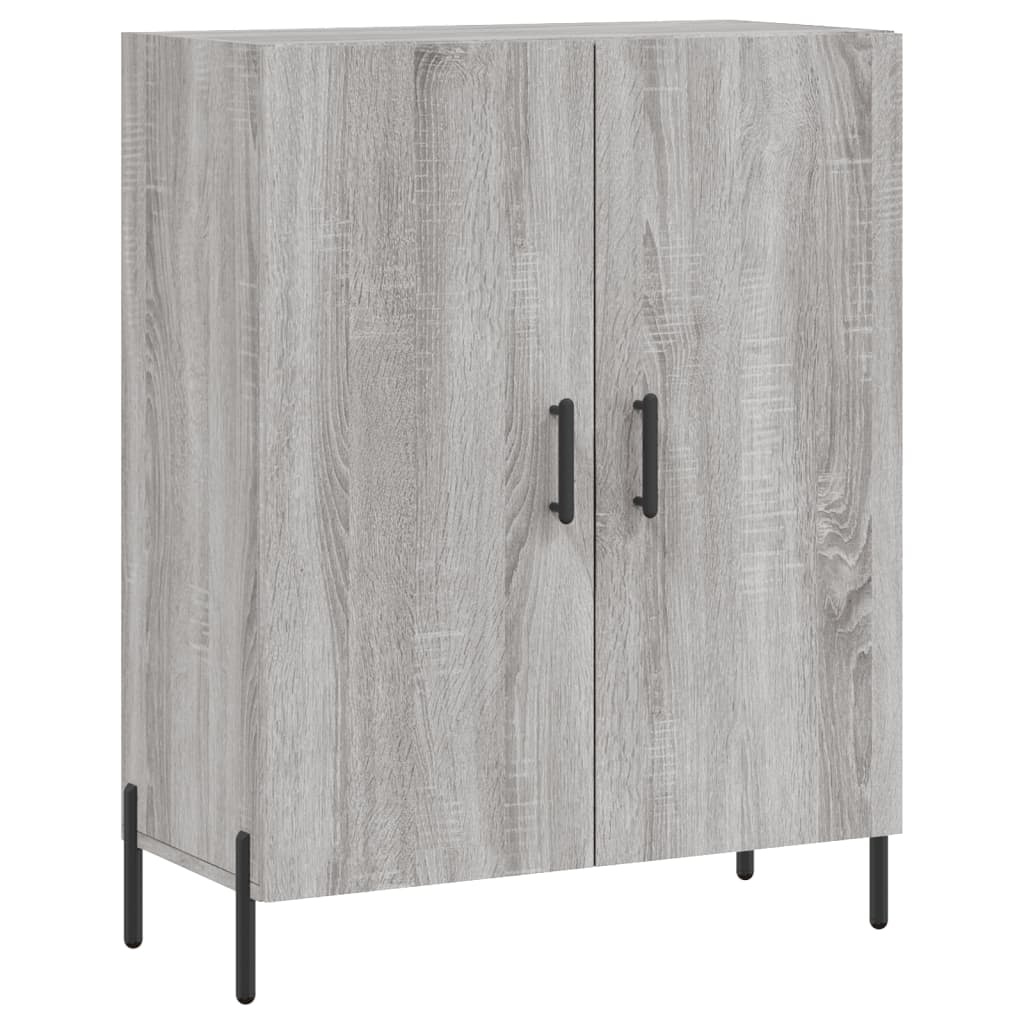 VidaXL Dressoir 69,5x34x90 cm bewerkt hout grijs sonoma eikenkleurig
