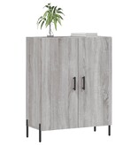 VidaXL Dressoir 69,5x34x90 cm bewerkt hout grijs sonoma eikenkleurig