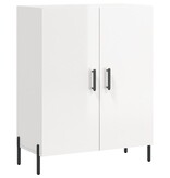 VidaXL Dressoir 69,5x34x90 cm bewerkt hout hoogglans wit