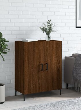 VidaXL Dressoir 69,5x34x90 cm bewerkt hout bruineikenkleurig