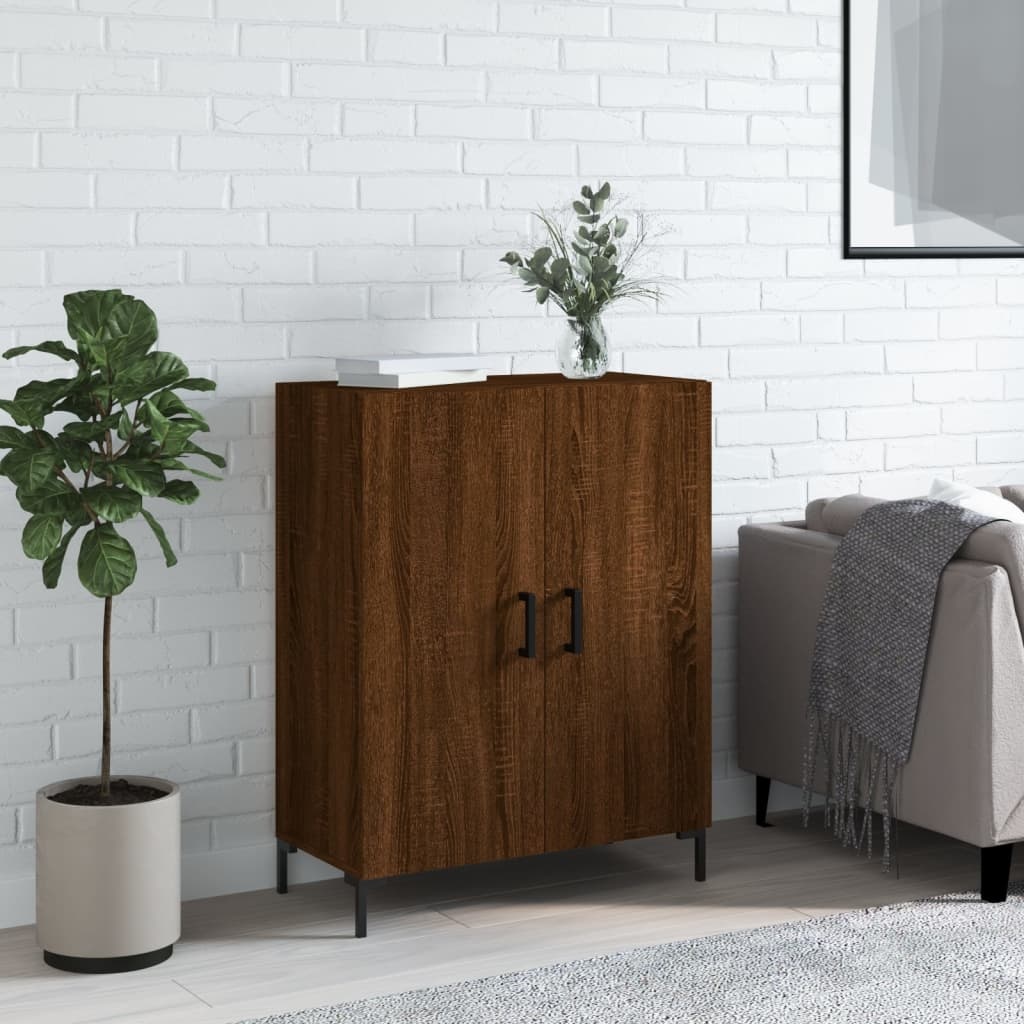 VidaXL Dressoir 69,5x34x90 cm bewerkt hout bruineikenkleurig
