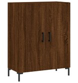 VidaXL Dressoir 69,5x34x90 cm bewerkt hout bruineikenkleurig