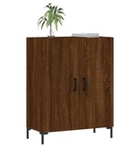VidaXL Dressoir 69,5x34x90 cm bewerkt hout bruineikenkleurig