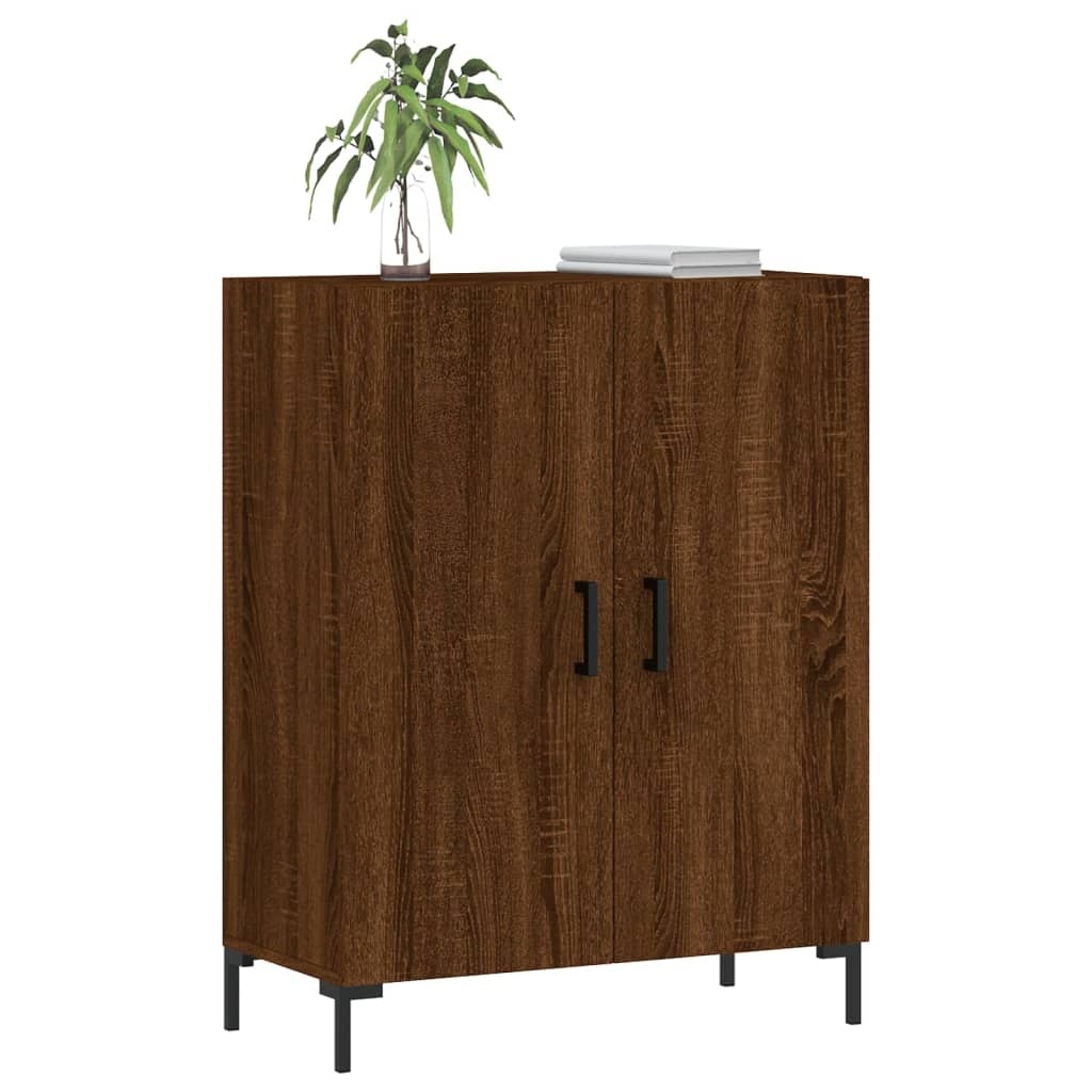 VidaXL Dressoir 69,5x34x90 cm bewerkt hout bruineikenkleurig