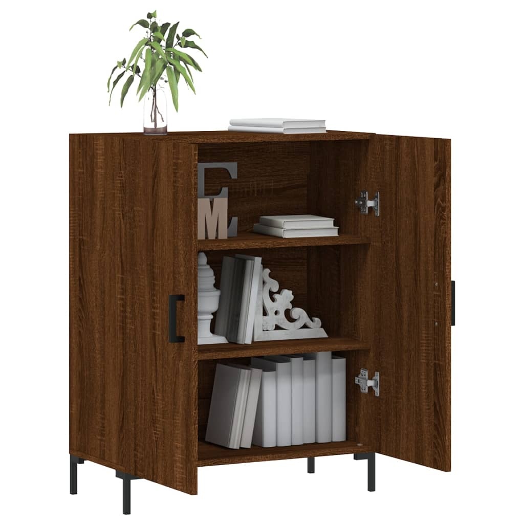 VidaXL Dressoir 69,5x34x90 cm bewerkt hout bruineikenkleurig