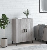 VidaXL Dressoir 69,5x34x90 cm bewerkt hout grijs sonoma eikenkleurig
