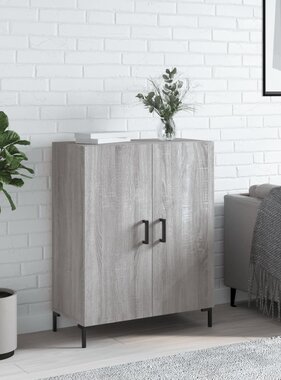 VidaXL Dressoir 69,5x34x90 cm bewerkt hout grijs sonoma eikenkleurig