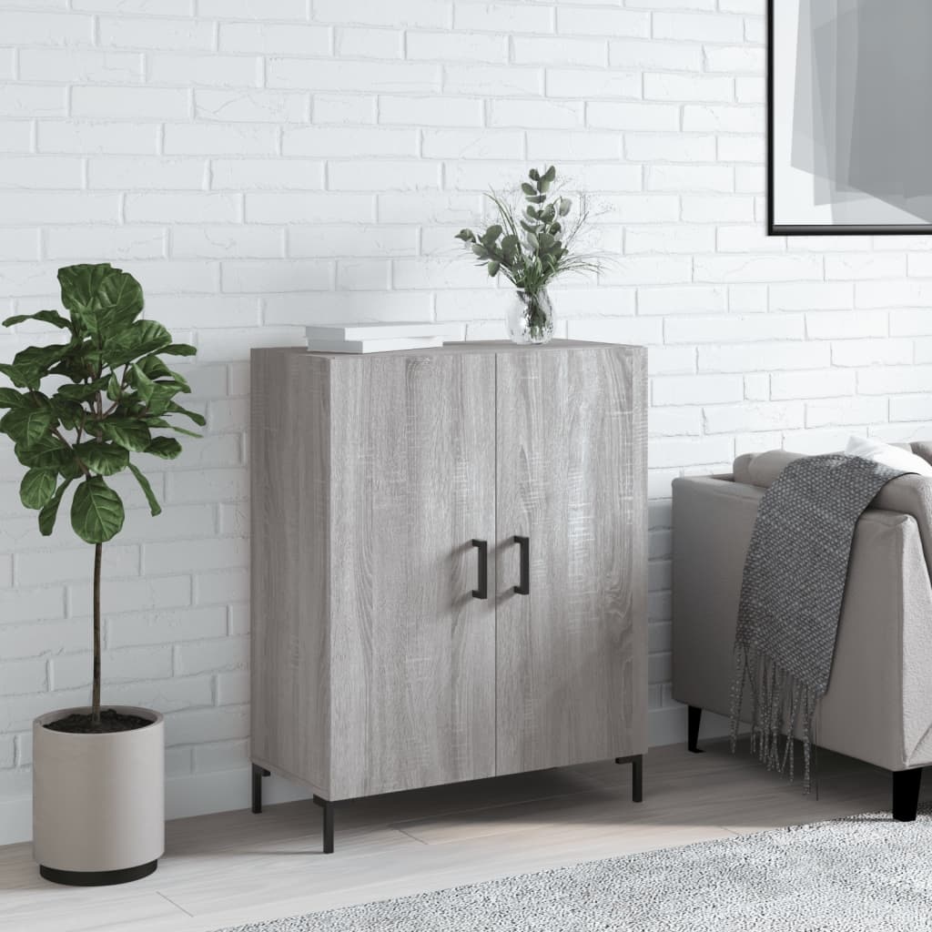 VidaXL Dressoir 69,5x34x90 cm bewerkt hout grijs sonoma eikenkleurig