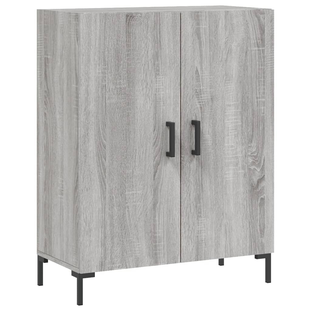 VidaXL Dressoir 69,5x34x90 cm bewerkt hout grijs sonoma eikenkleurig