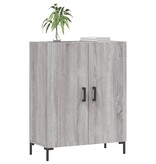 VidaXL Dressoir 69,5x34x90 cm bewerkt hout grijs sonoma eikenkleurig