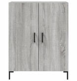 VidaXL Dressoir 69,5x34x90 cm bewerkt hout grijs sonoma eikenkleurig