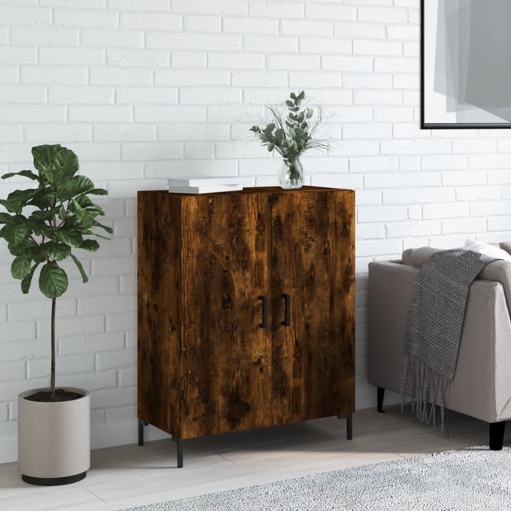 VidaXL Dressoir 69,5x34x90 cm bewerkt hout gerookt eikenkleurig