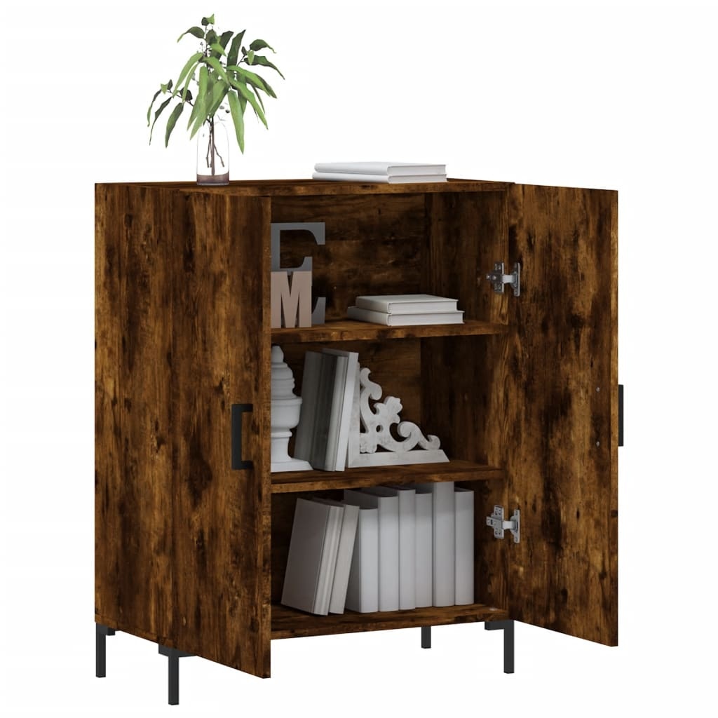 VidaXL Dressoir 69,5x34x90 cm bewerkt hout gerookt eikenkleurig