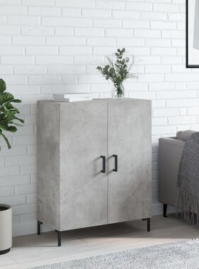 VidaXL Dressoir 69,5x34x90 cm bewerkt hout betongrijs