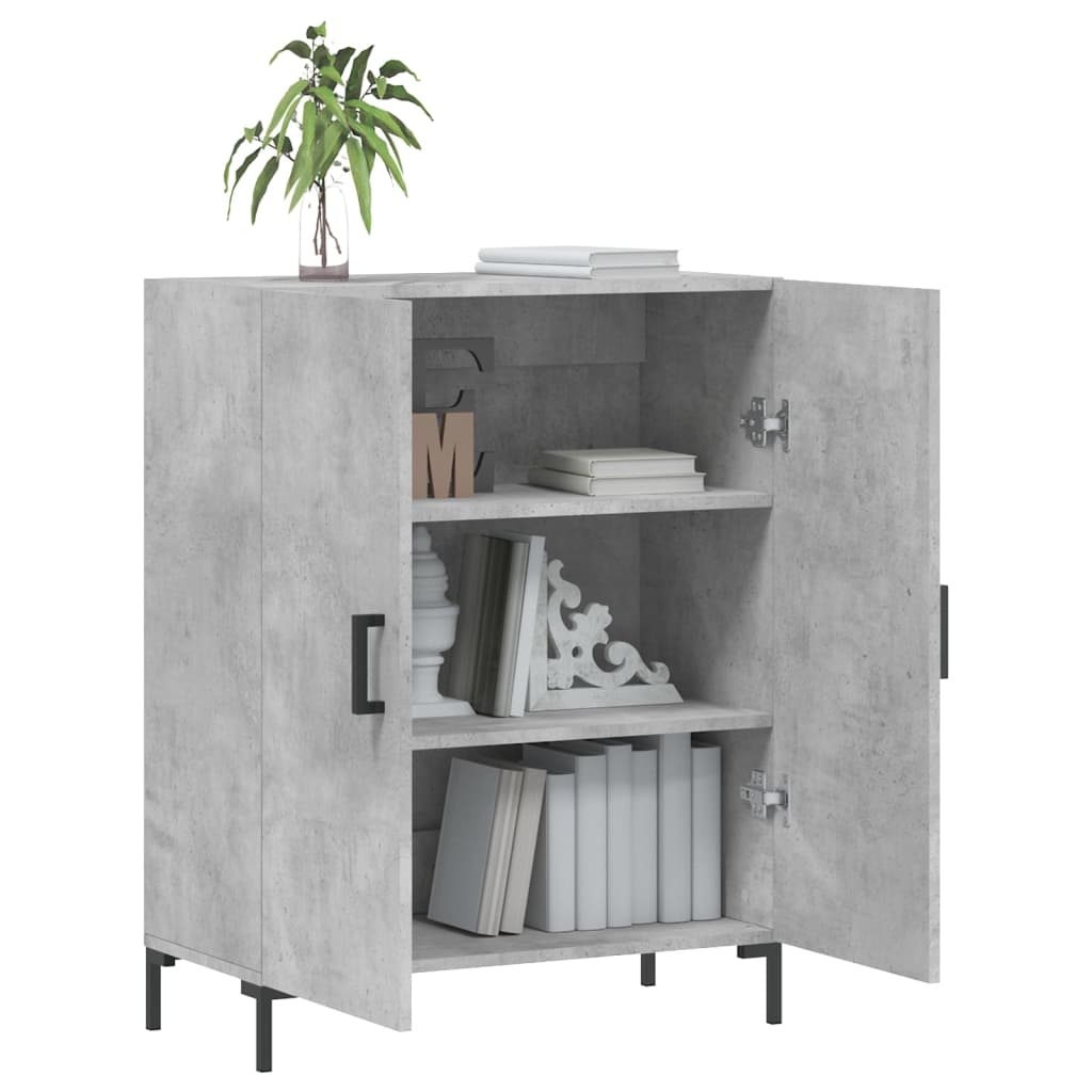 VidaXL Dressoir 69,5x34x90 cm bewerkt hout betongrijs